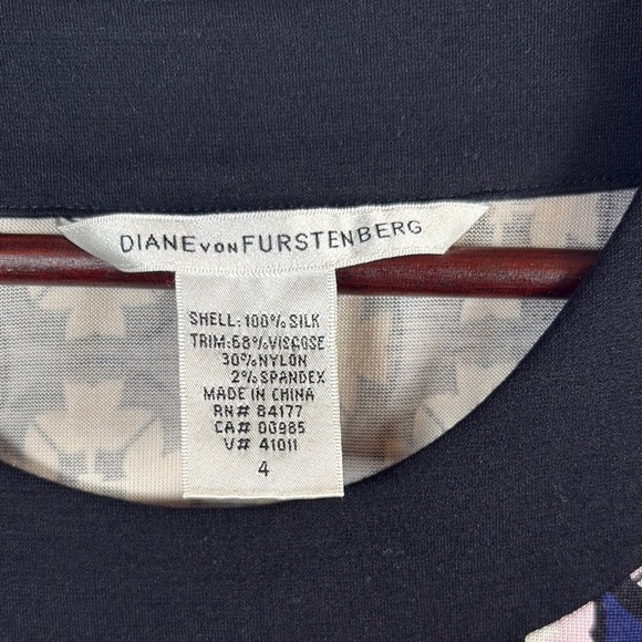 Diane Von Furstenberg Blue Sheath Mini Dress Crew Neck - Picture 9 of 10